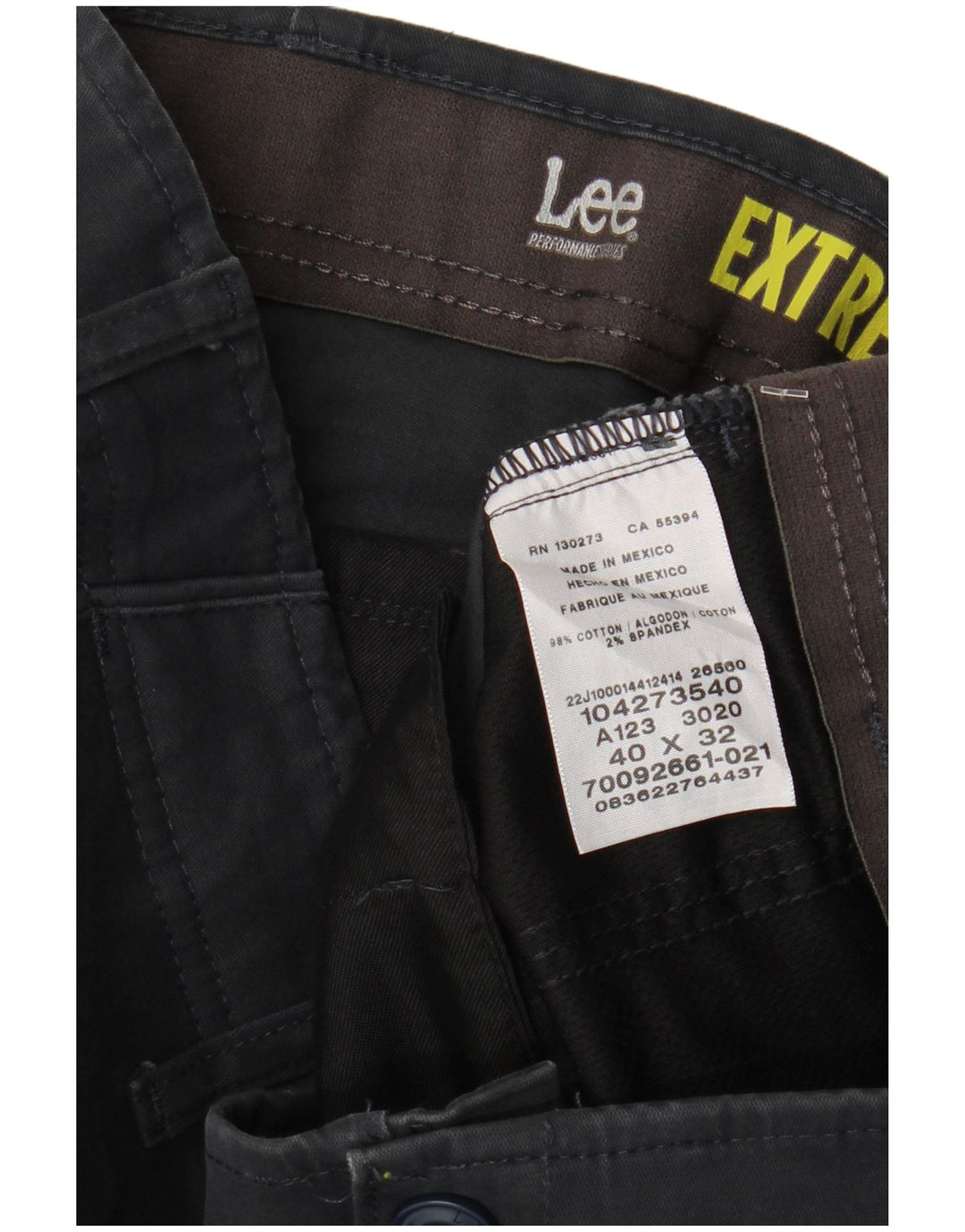 LEE Herren Extreme Motion Straight Chino Hose W40 L32 Marineblaue Baumwolle