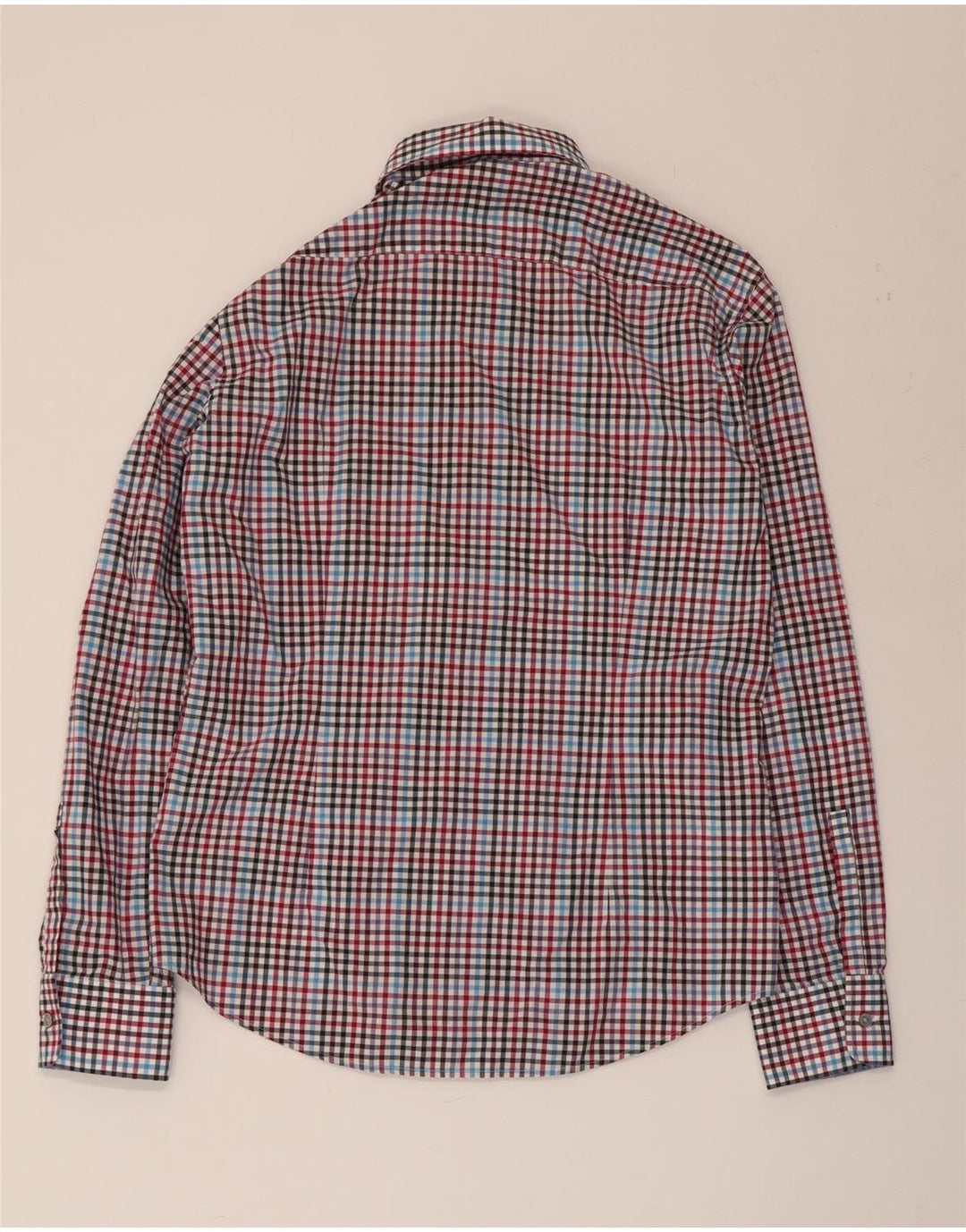 HUGO BOSS Herren Slim-Fit-Hemd aus mittelmehrfarbiger Gingham-Baumwolle