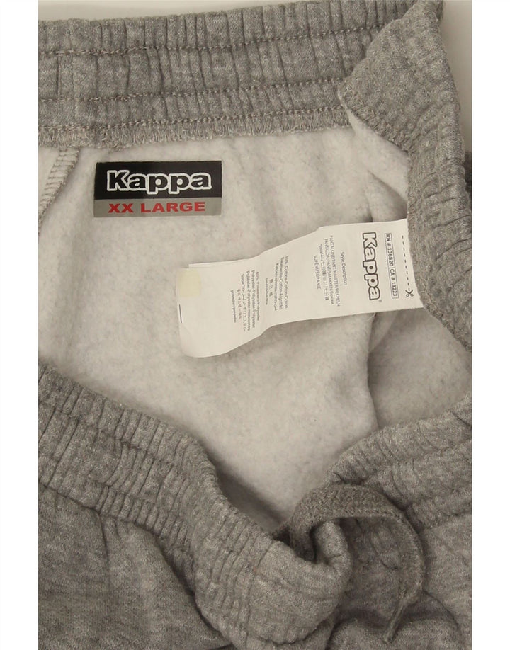 Kappa Herren-Trainingshose 2XL, grau gefleckte Baumwolle