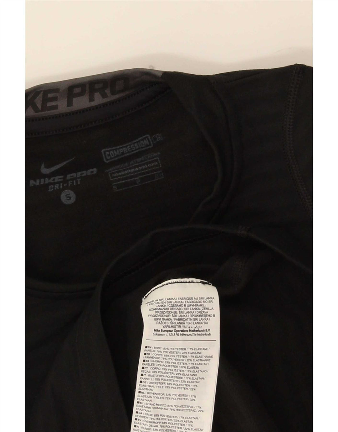 Nike Herren Dri Fit Top Langarm Small Schwarz Polyester
