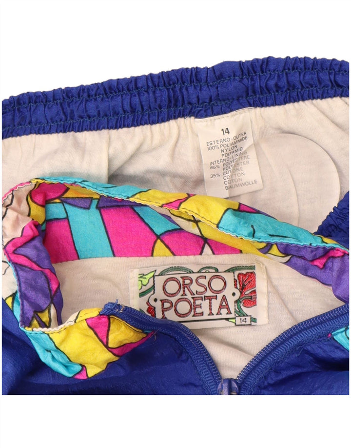 ORSO POETA Kompletter Trainingsanzug für Jungen, 13–14 Jahre, blaues Colourblock-Polyamid