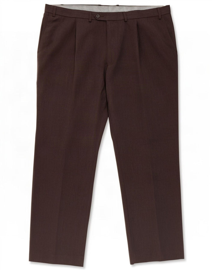 Marks & Spencer Herren-Anzughose mit Pegged-Anzug, W44, L31, braunes Polyester