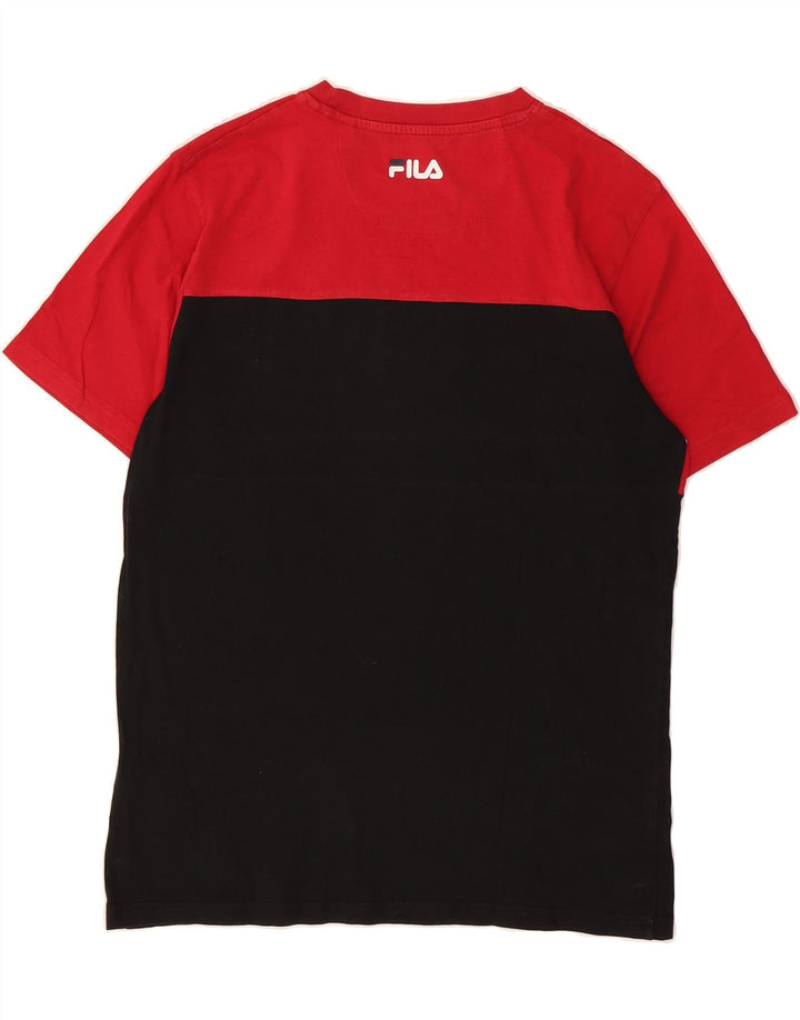 FILA Mens Graphic T-Shirt Top Large Multicoloured Colourblock Cotton Vintage Fila and Second-Hand Fila from Messina Hembry 