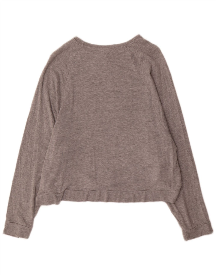 Topshop Damen-Sweatshirt in Übergröße, UK 12, mittelgraue Viskose