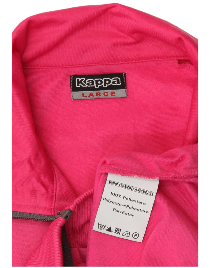 Kappa Damen-Trainingsanzug-Oberteiljacke UK 16 Large Pink Polyester