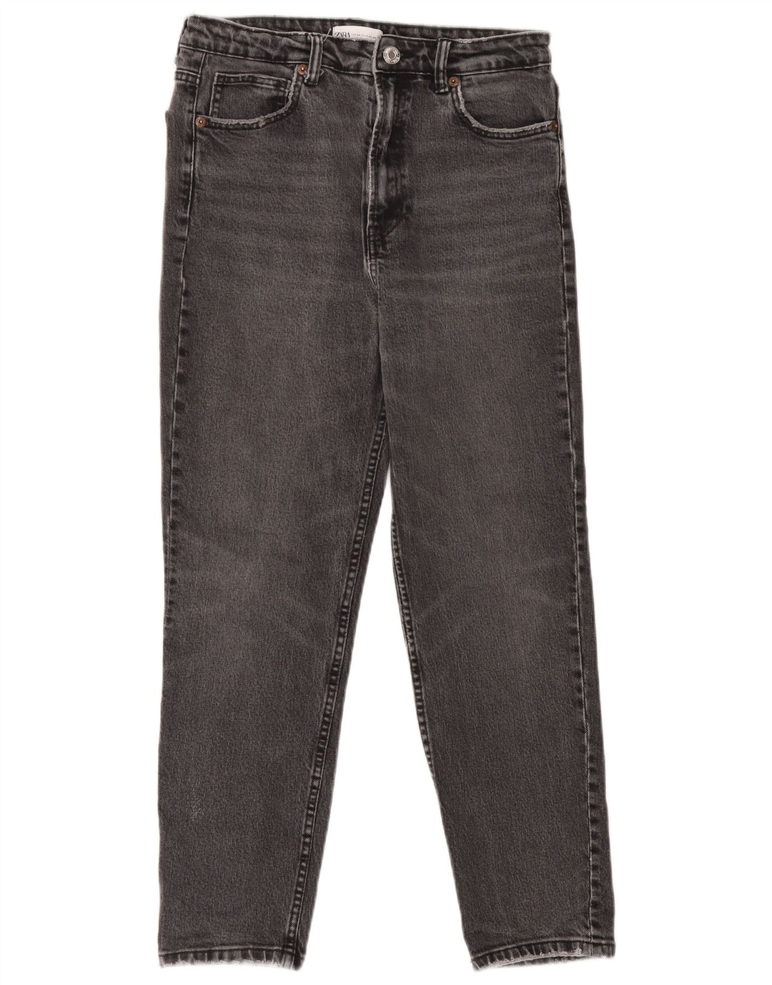 Zara Damen Tapered Jeans EU 40 Medium W30 L26 Grau