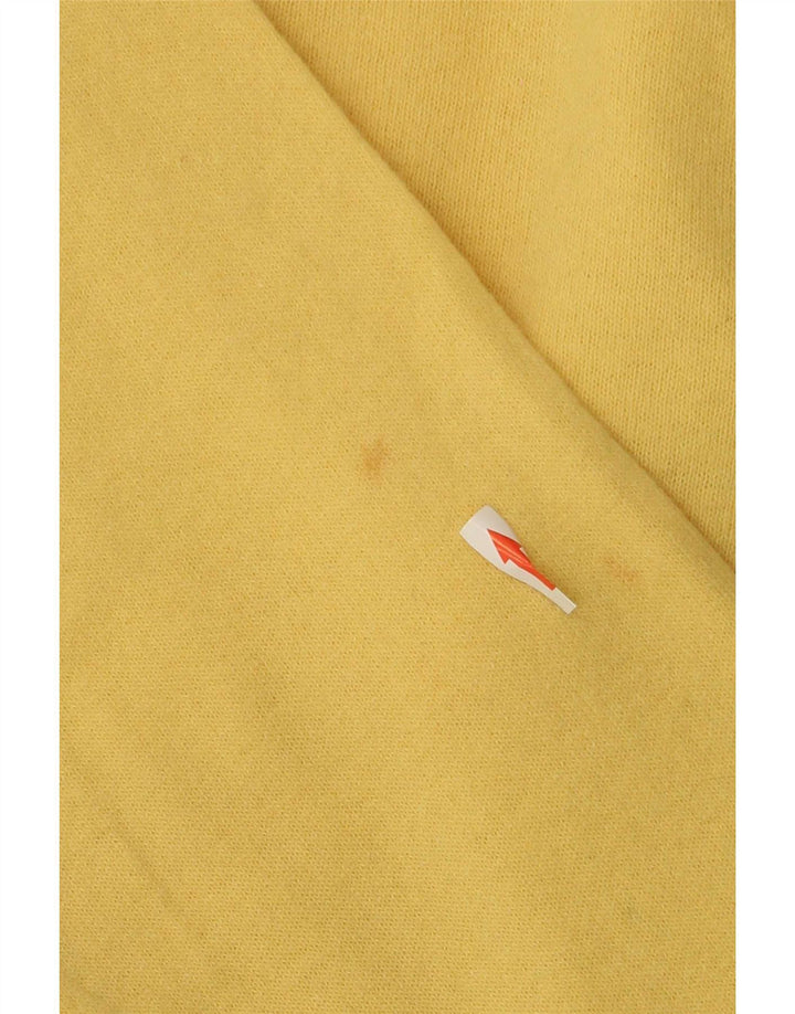 Benetton Herren-Pullover mit V-Ausschnitt, IT 52, große gelbe Wolle