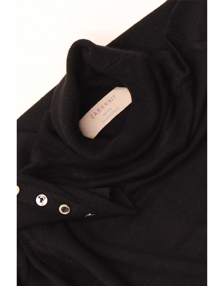 Zara Damen-Pullover mit Rollkragen, Gr. 10, Größe S, Schwarz