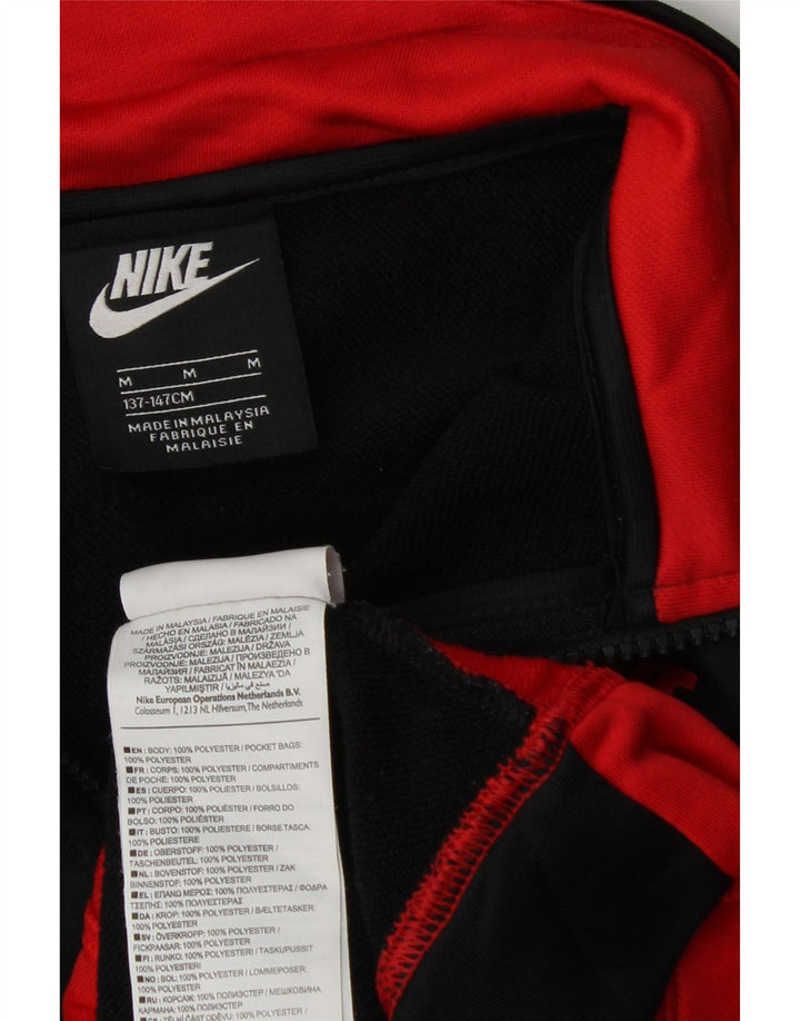 Nike Jungen-Trainingsanzug-Top-Jacke, 10–11 Jahre, Mittelschwarz, Farbblock