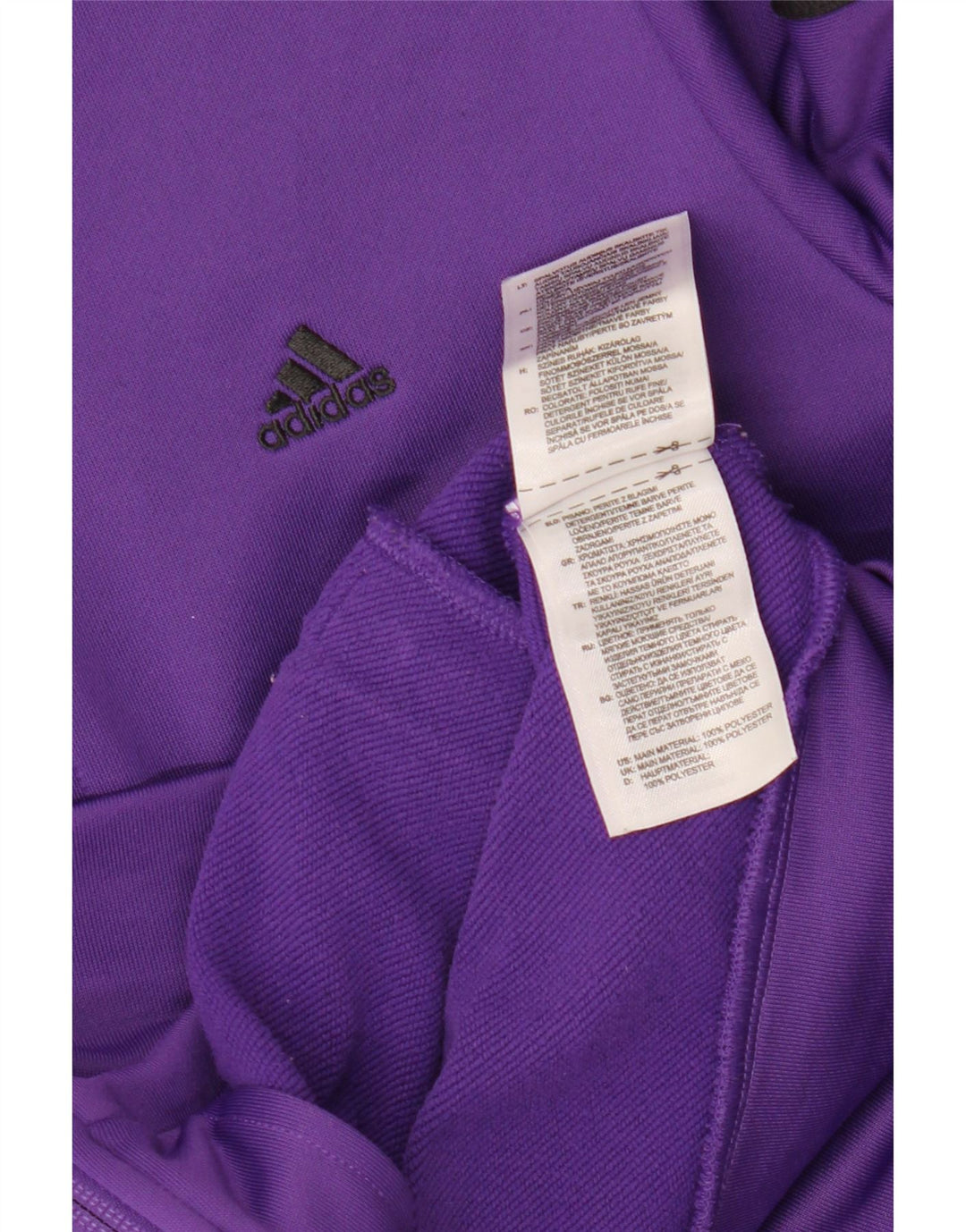ADIDAS Damen-Trainingsanzugoberteil, UK-Größe 12, Mittelviolett, Polyester