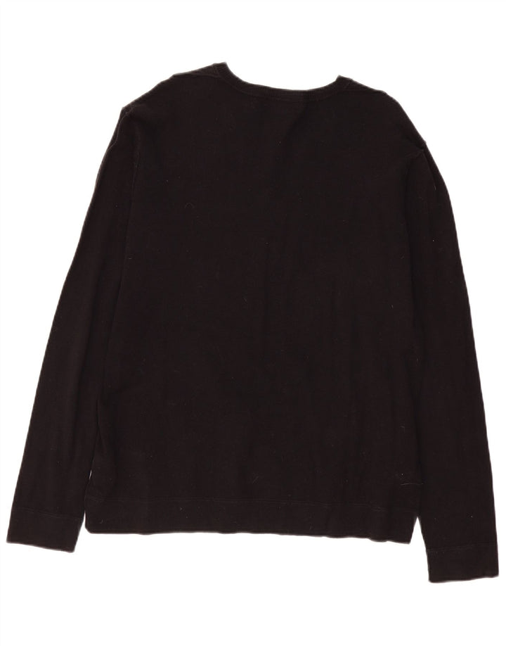 Zara Herren V-Ausschnitt Pullover Pullover XL Schwarz