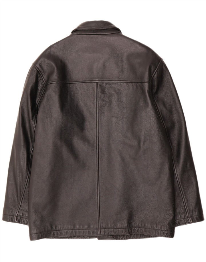 VINTAGE Herren Lederjacke UK 40 Großes schwarzes Leder