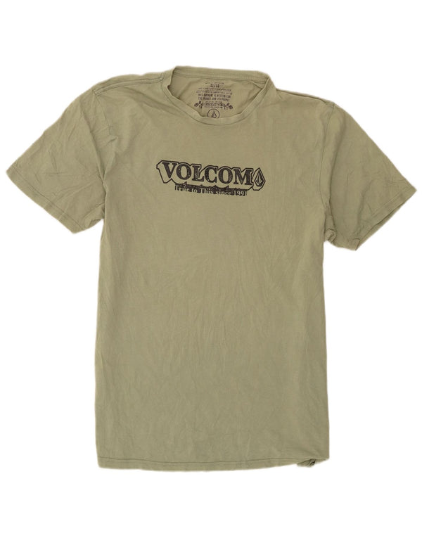 Volcom Herren Grafik T-Shirt Top XL Grün Baumwolle