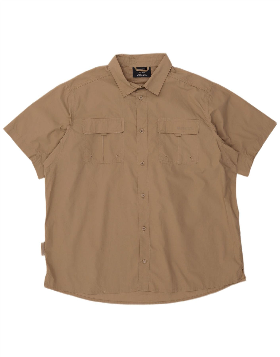 Mountain Warehouse Herren-Kurzarmhemd 2XL Beige Polyester