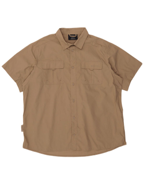 Mountain Warehouse Herren-Kurzarmhemd 2XL Beige Polyester