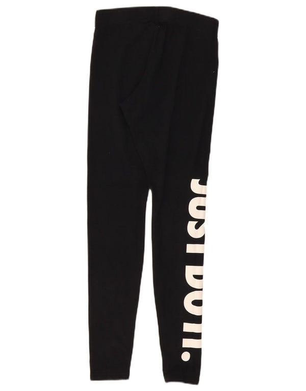 Nike Womens Graphic Leggings UK 8 Small Schwarz Baumwolle