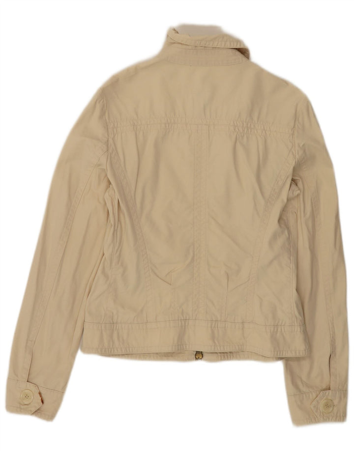 Burberry Damen Bomberjacke UK 14 Mittelbeige Baumwolle