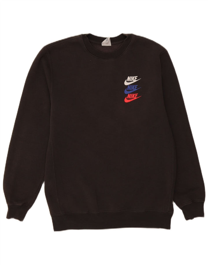 Nike Herren-Sweatshirt mit Grafik, mittelgraue Baumwolle