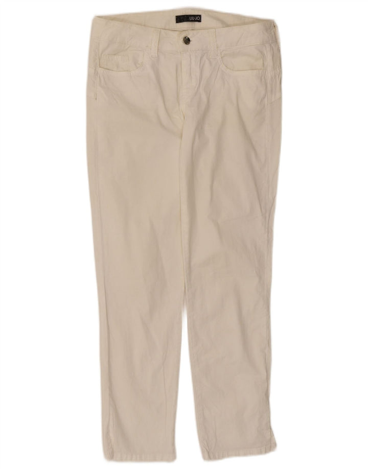 Liu Jo Damen Slim Freizeithose W30 L27 Weiß