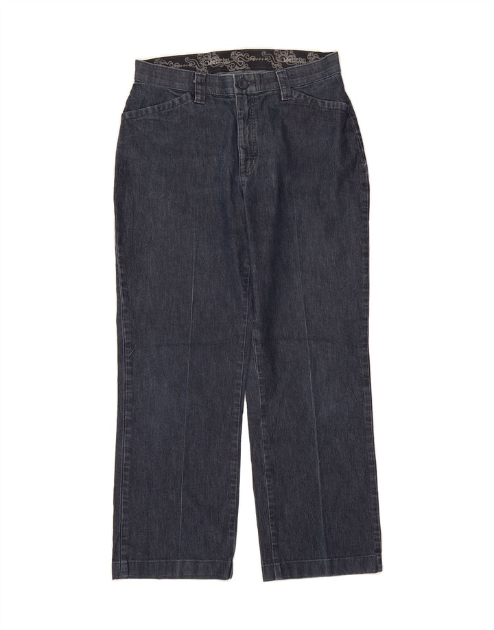 LEE Womens Stretch Straight Jeans US 10 Large W32 L27 Navy Blue Vintage Lee and Second-Hand Lee from Messina Hembry 