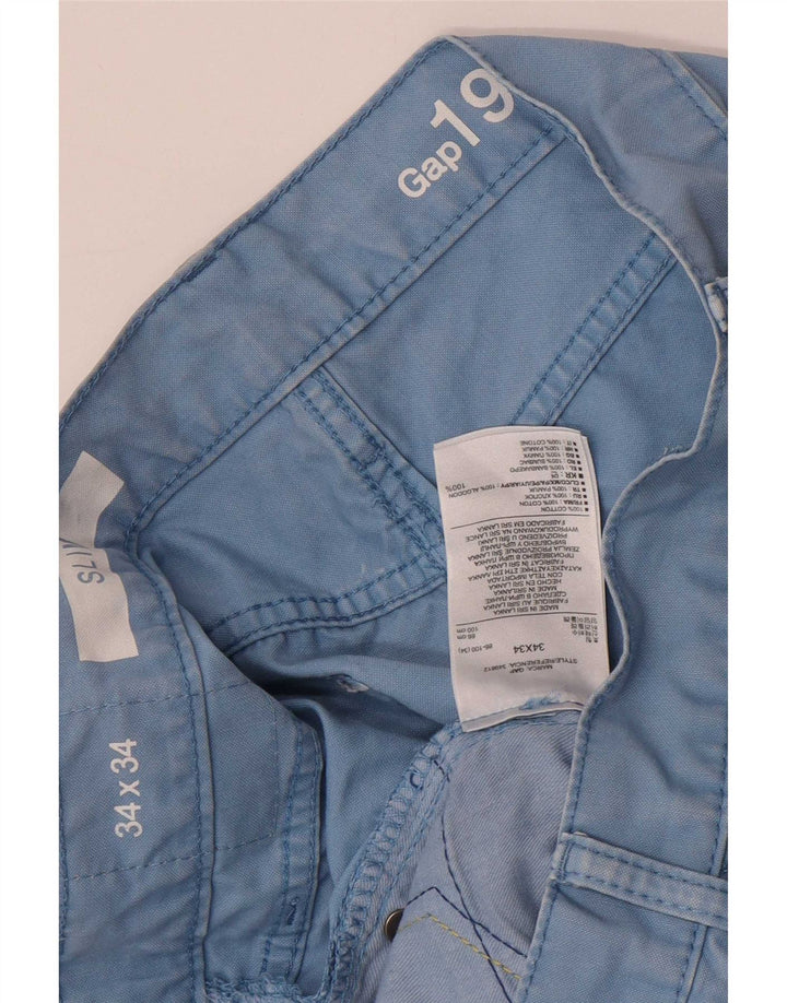 Gap Herren Slim Freizeithose W34 L34 Blaue Baumwolle