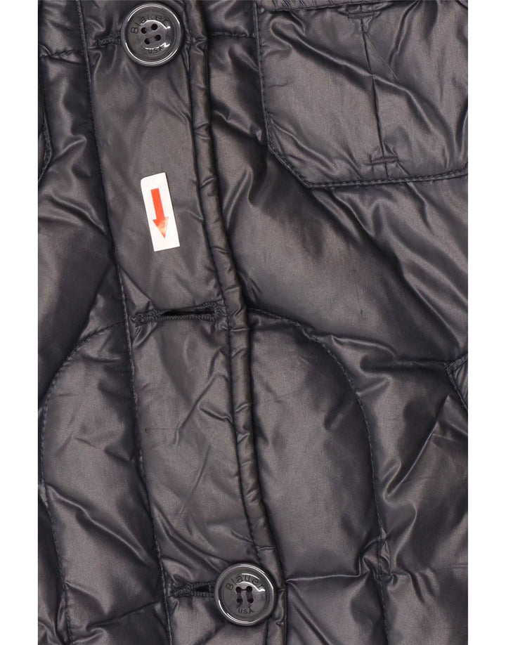 Blauer Wattierte Jacke für Mädchen, 7–8 Jahre, Marineblau, Polyamid