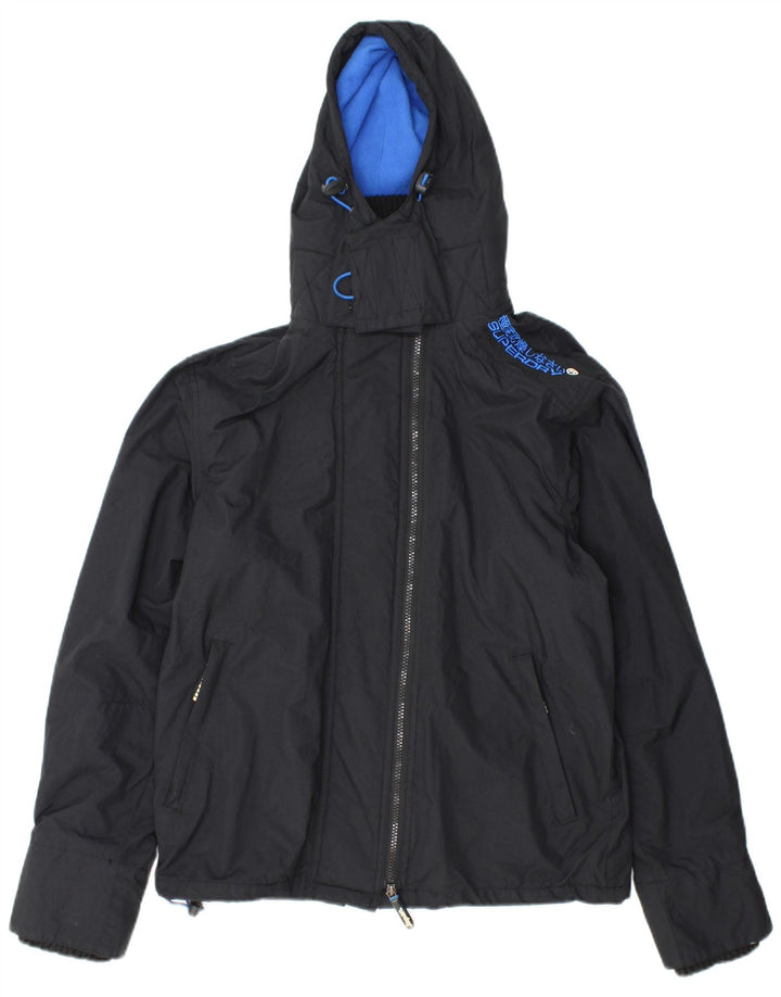 SUPERDRY Damen Graphic Windjacke UK 14 Medium Schwarz