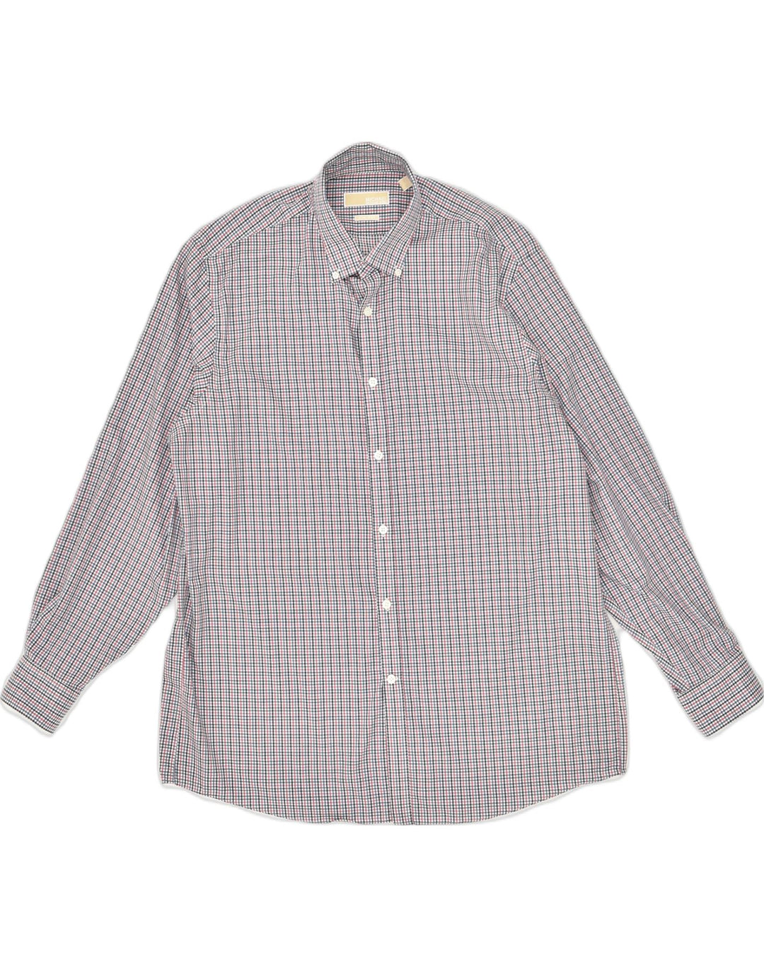 MICHAEL KORS Mens Shirt Size 17 XL Multicoloured Check Cotton | Vintage Michael Kors | Thrift | Second-Hand Michael Kors | Used Clothing | Messina Hembry 