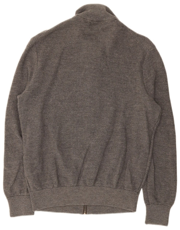 Polo Ralph Lauren Herren-Strickjacke, groß, graue Merinowolle