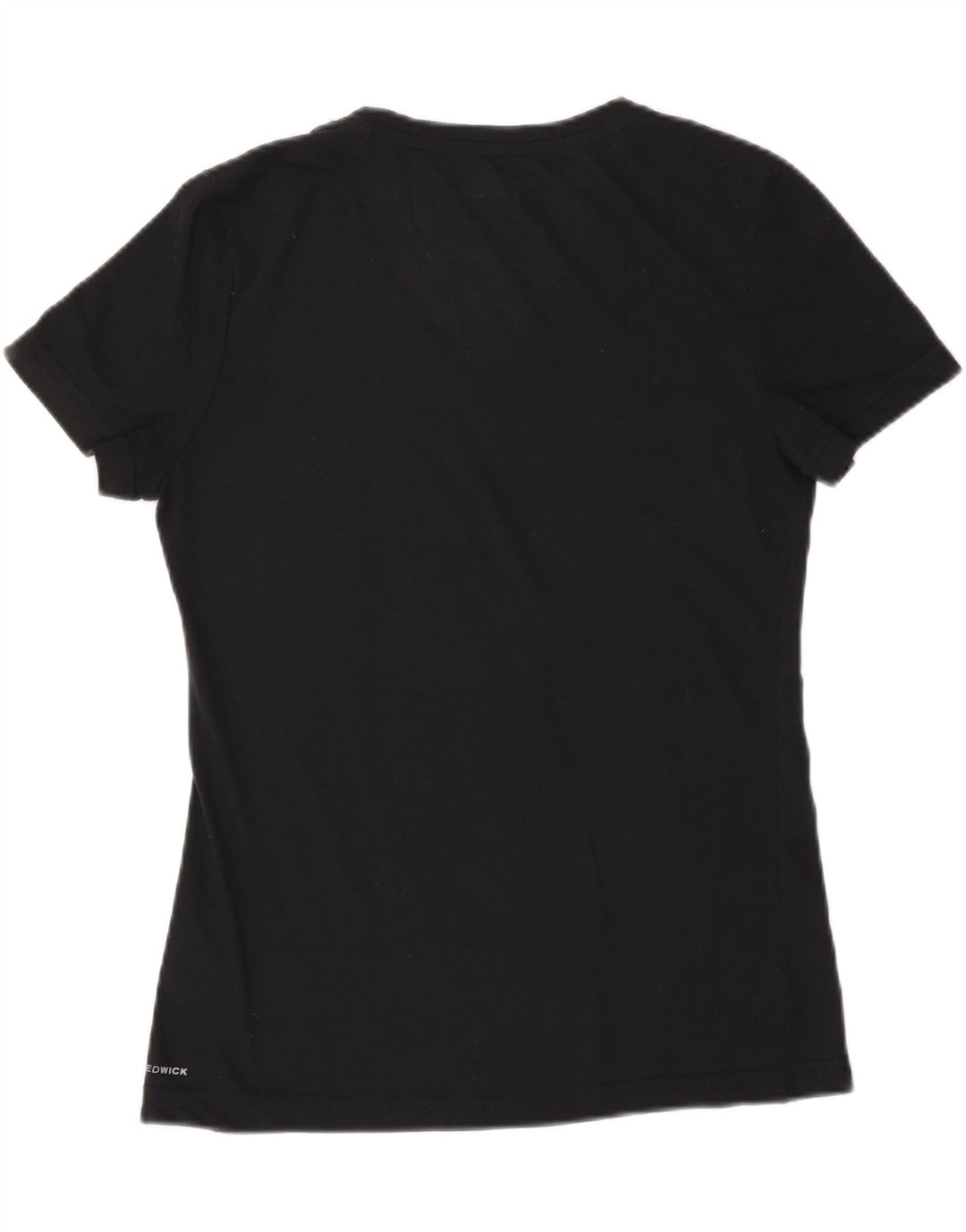 REEBOK Womens T-Shirt Top UK 8/10 Small Black Polyester Vintage Reebok and Second-Hand Reebok from Messina Hembry 