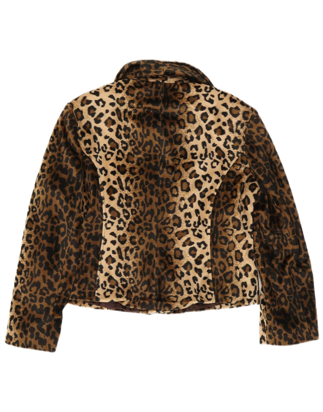 Peruzzi Damen-Kunstpelzjacke, Größe 44, braun, Polyester mit Tiermuster
