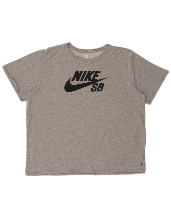 Nike Herren Athletic Cut Graphic T-Shirt Top 2XL Grau meliert
