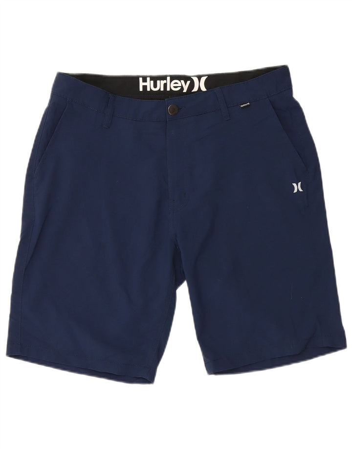 Hurley Herren Chino-Shorts W34 Large Marineblaues Polyester