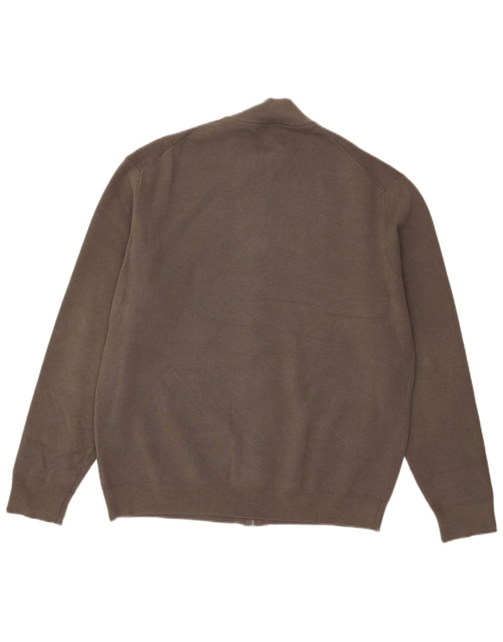 Massimo Dutti Herren Strickjacke XL Grau Baumwolle