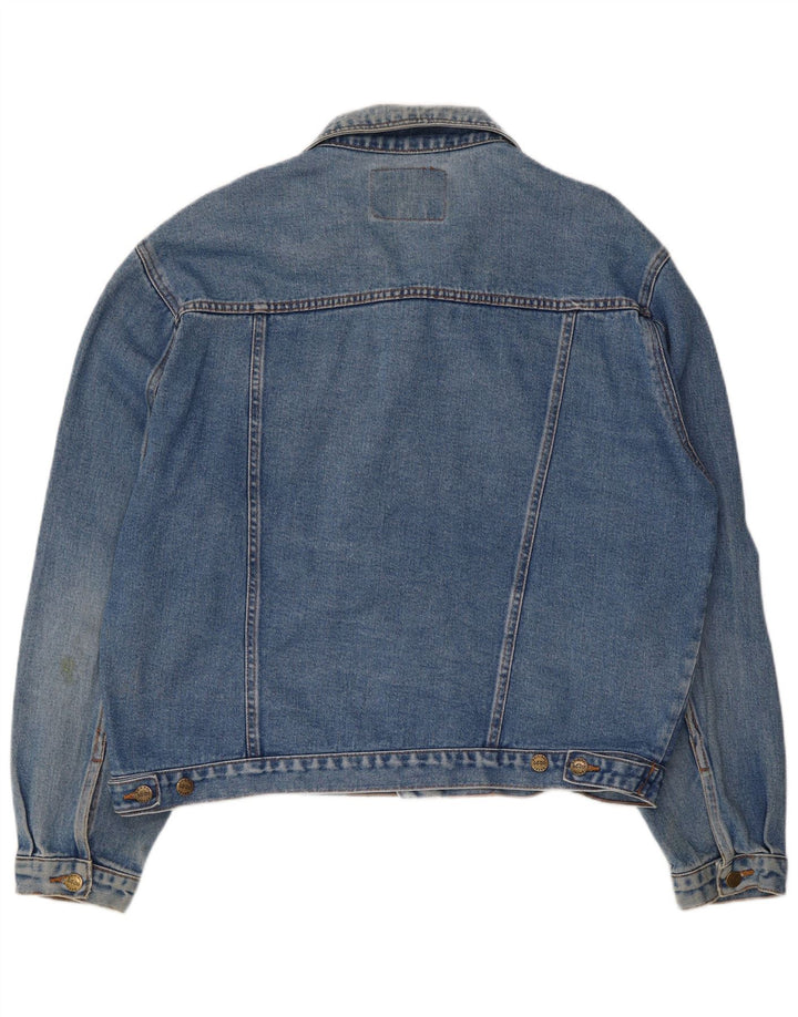 Vintage Herren Jeansjacke UK 44 2XL Blaue Baumwolle