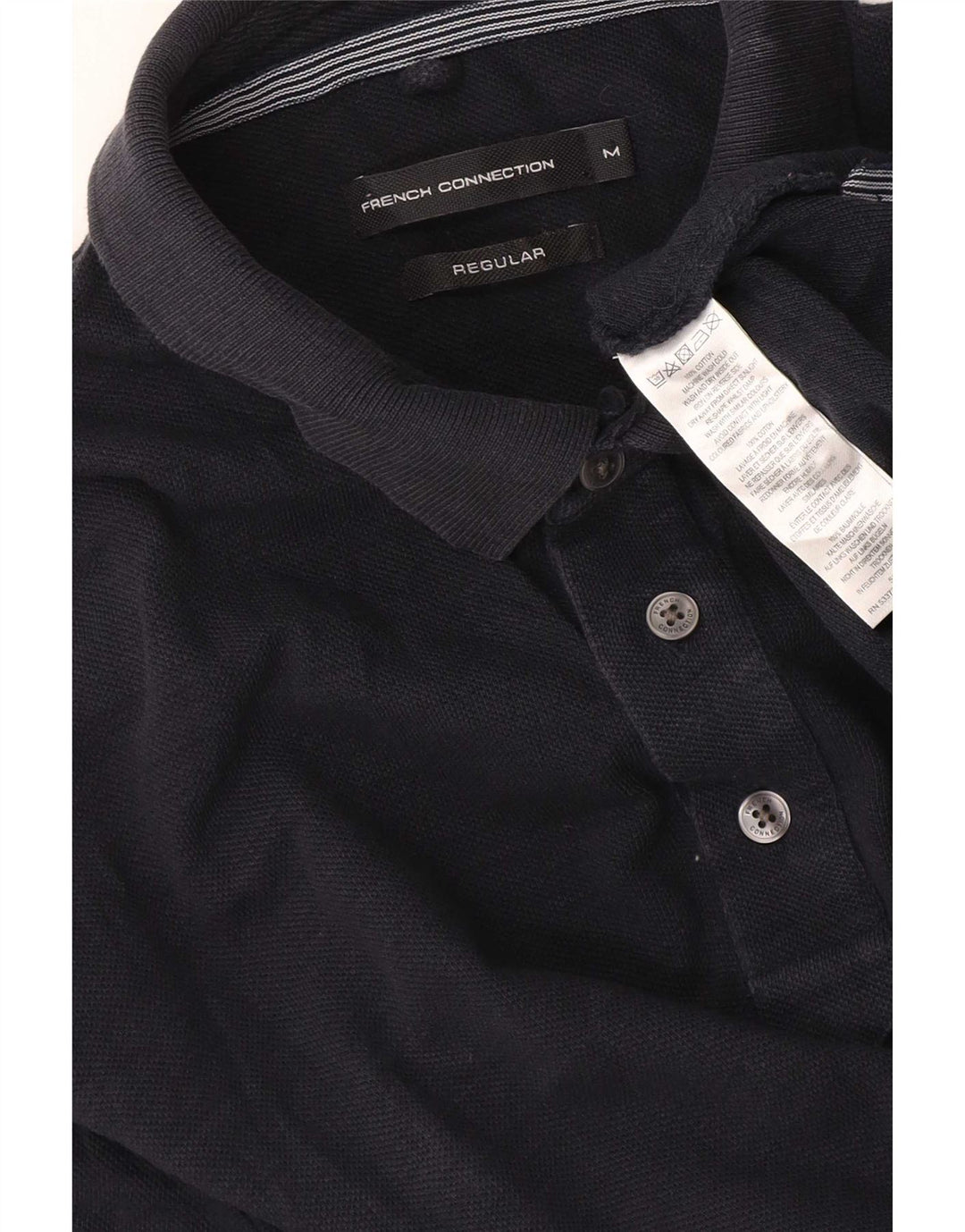 French Connection Herren-Poloshirt, mittelgroß, Marineblau, Baumwolle