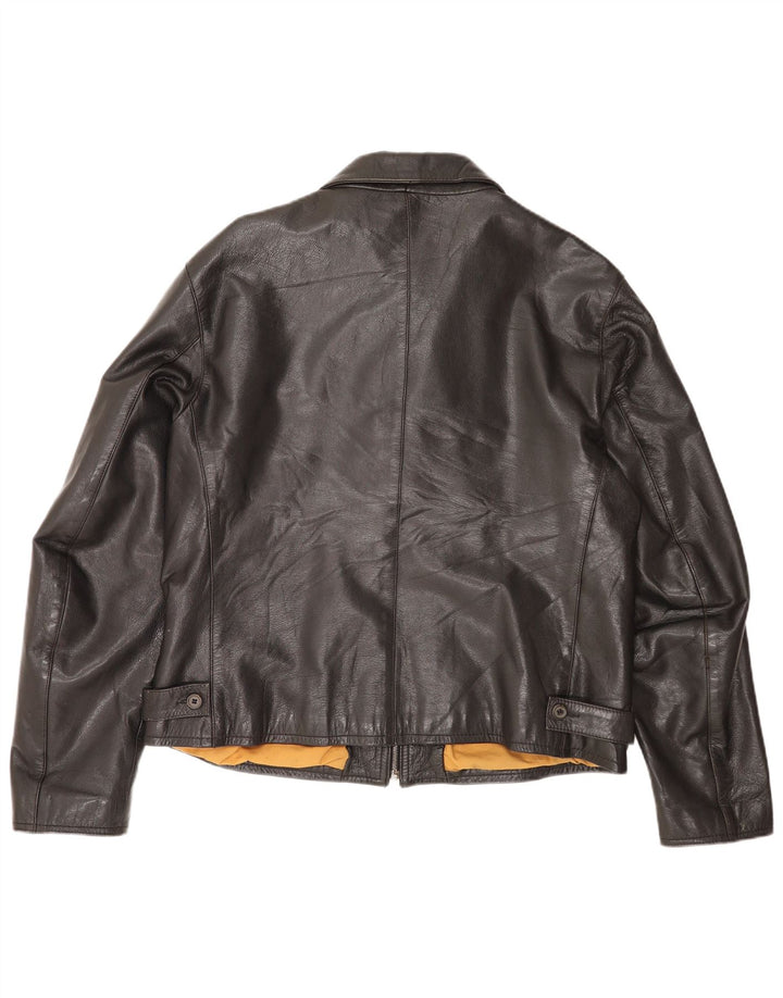Protagonist Herren Lederjacke UK 40 Large Schwarz