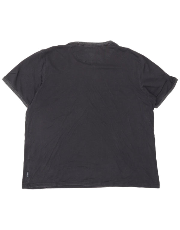 TED BAKER Herren T-Shirt Top 2XL Marineblau Baumwolle