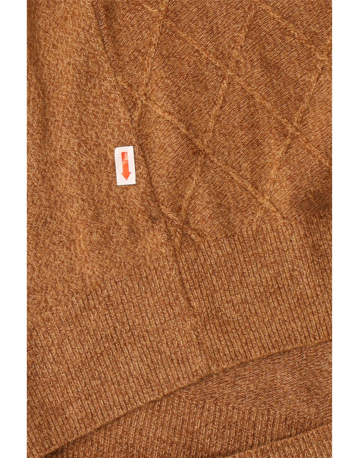 Dockers Herren-Pullover mit Rundhalsausschnitt, groß, braun, Argyle/Diamant-Acryl