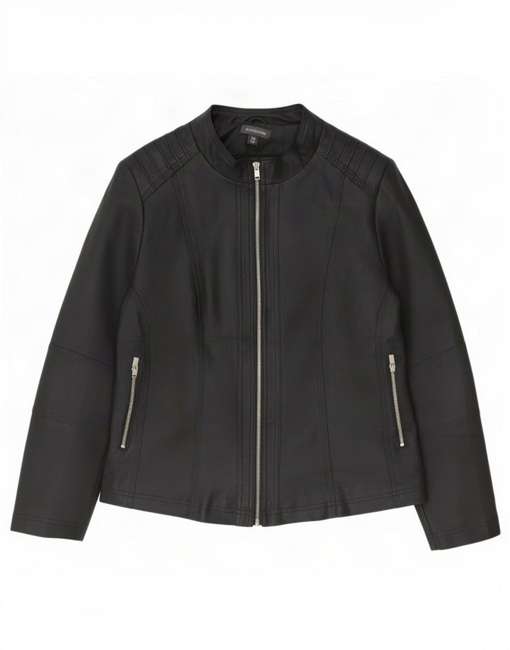 Marks & Spencer Damen Autograph Bikerjacke UK 14 Large Schwarz