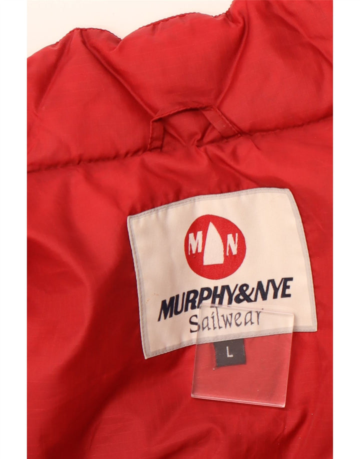MURPHY & NYE Herren Wattierte Weste UK 40 Large Burgunderrot Polyamid