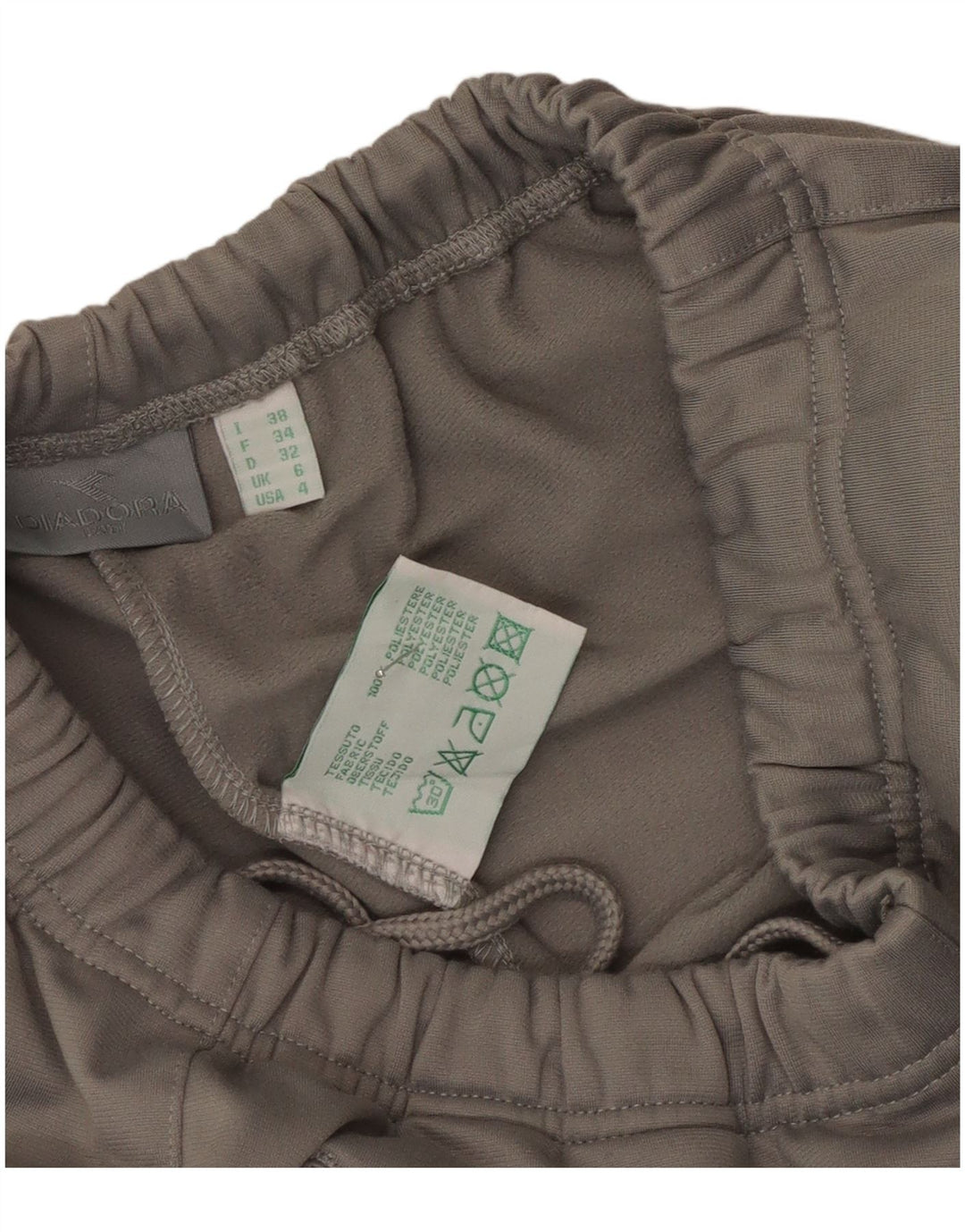 Diadora Damen-Trainingshose, UK 6, XS, grau, Polyester