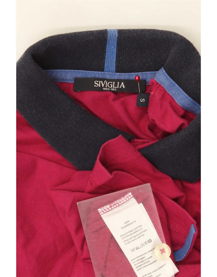 SIVIGLIA Herren-Poloshirt mit normaler Passform, Größe S, rosa, Baumwolle
