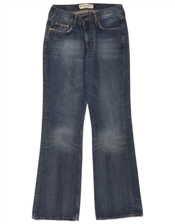 Tommy Hilfiger Damen Hipster Flared Jeans W30 L34 Blaue Baumwolle