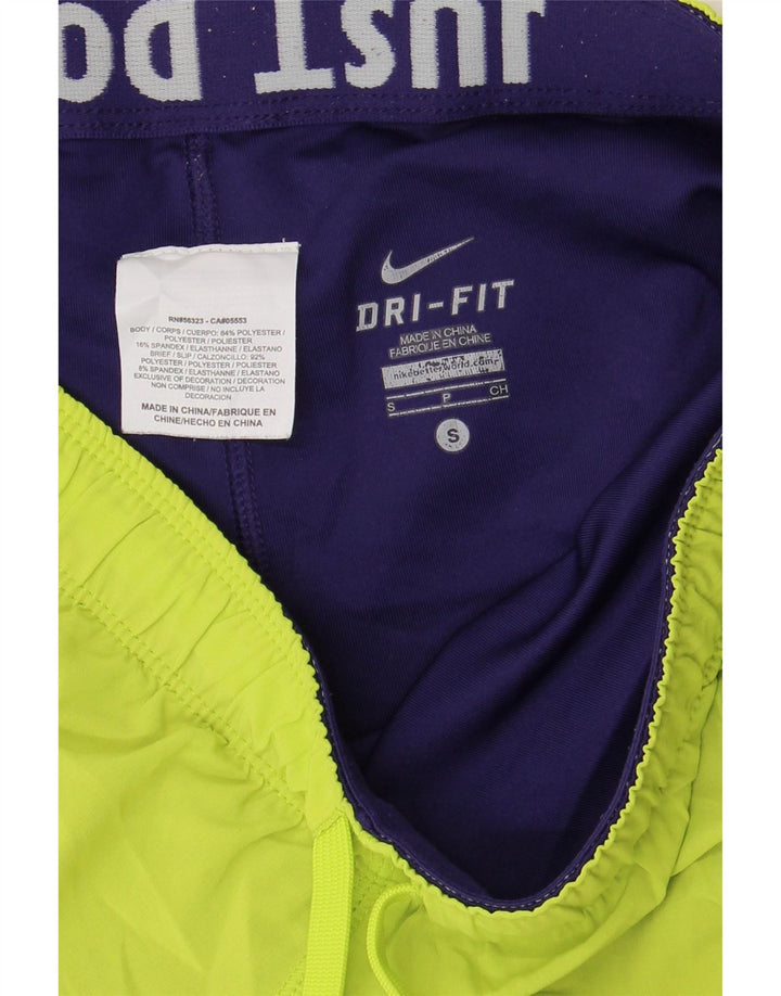 NIKE Damen Dri Fit Sport Shorts UK 10 Small Grün Polyester