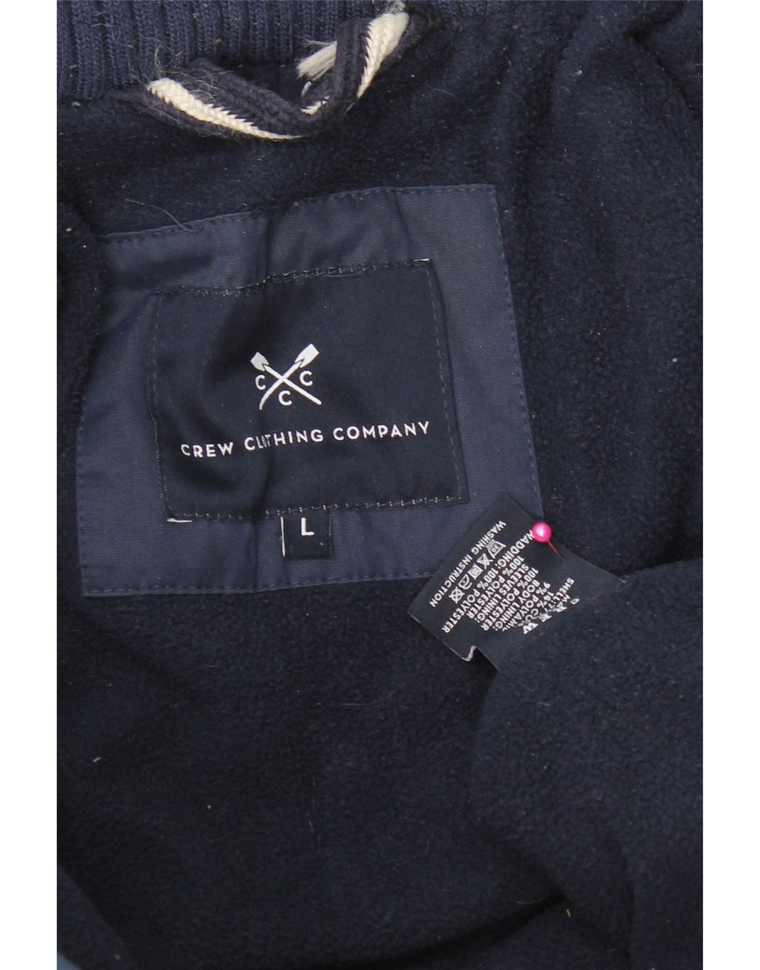 Crew Clothing Herren Wattierte Jacke UK 40 Large Marineblau Baumwolle