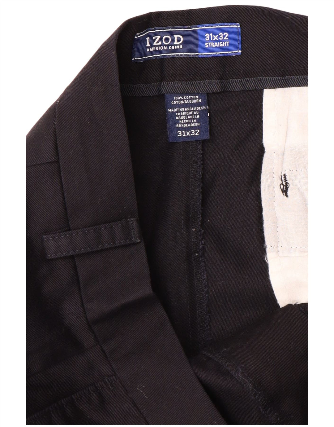 IZOD Gerade Chino-Hose für Herren, W31, L32, Marineblau, Baumwolle