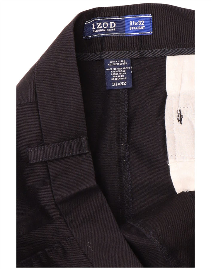 IZOD Gerade Chino-Hose für Herren, W31, L32, Marineblau, Baumwolle