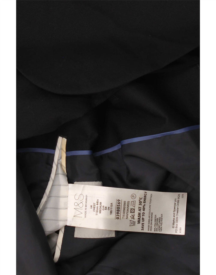 Marks & Spencer Herren-Blazer mit 2 Knöpfen, UK 44, XL, Marineblau, Polyester