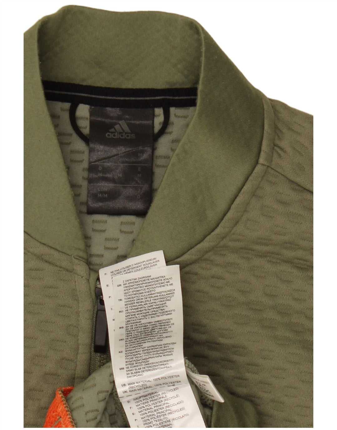 Adidas Herren-Trainingsanzug mit grafischem Oberteil, mittleres Khaki-Polyester